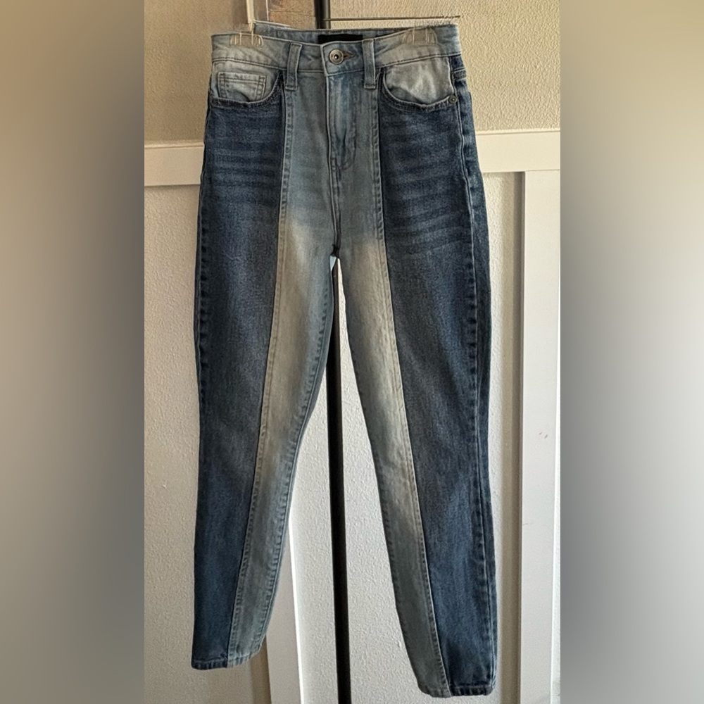 Kendall + Kylie Ultra Babe Skinny Jeans Two-Tone Denim